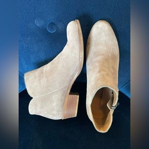 Lucky Brand Side-Zip Tan Booties